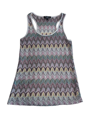 Streetwear Society Multicolour Chevron Zig Zag Knit Racerback Tank Top Women's